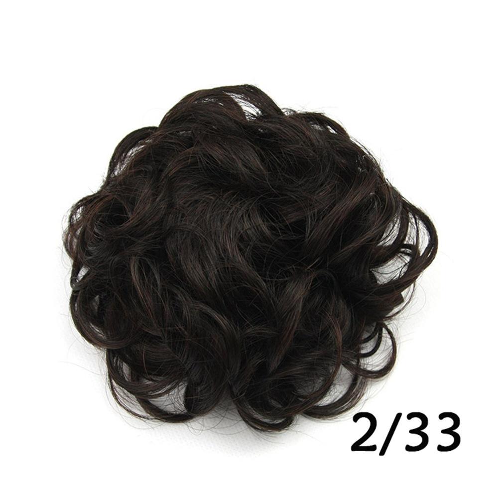 Çiçek Şekli Sentetik Saç Kıvırcık Saç Topuz Lastik Bant Saç Topuzu Donut Saç Rulosu Saç Parçaları