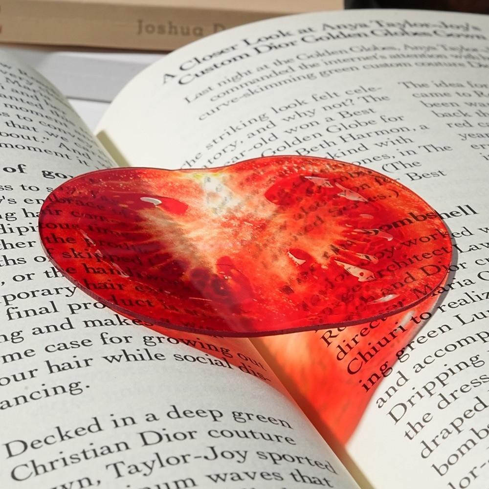 Refractive Color Acrylic Bookmark Funny Fruit Bookmark New Translucent Bookmark  Note Marker