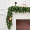 Christmas Cedar Garland Real Touch Winter Pine Garland for Mantle Holiday Atmosphere Props Party Supplies for Front Door Living