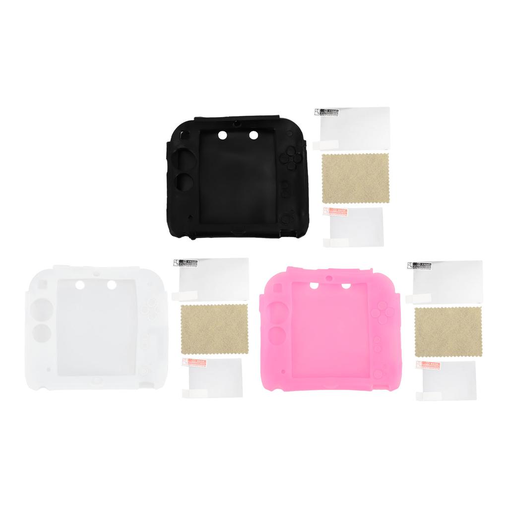 Protective Cover for 2DS Scratch Resistant Soft Silicone Skin Case with Top and Bottom Screen Protec