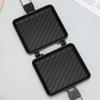 Double-Sided Outdoor Folding Sandwich Grill Pan Non-Stick Bread Heating Pan  Camping