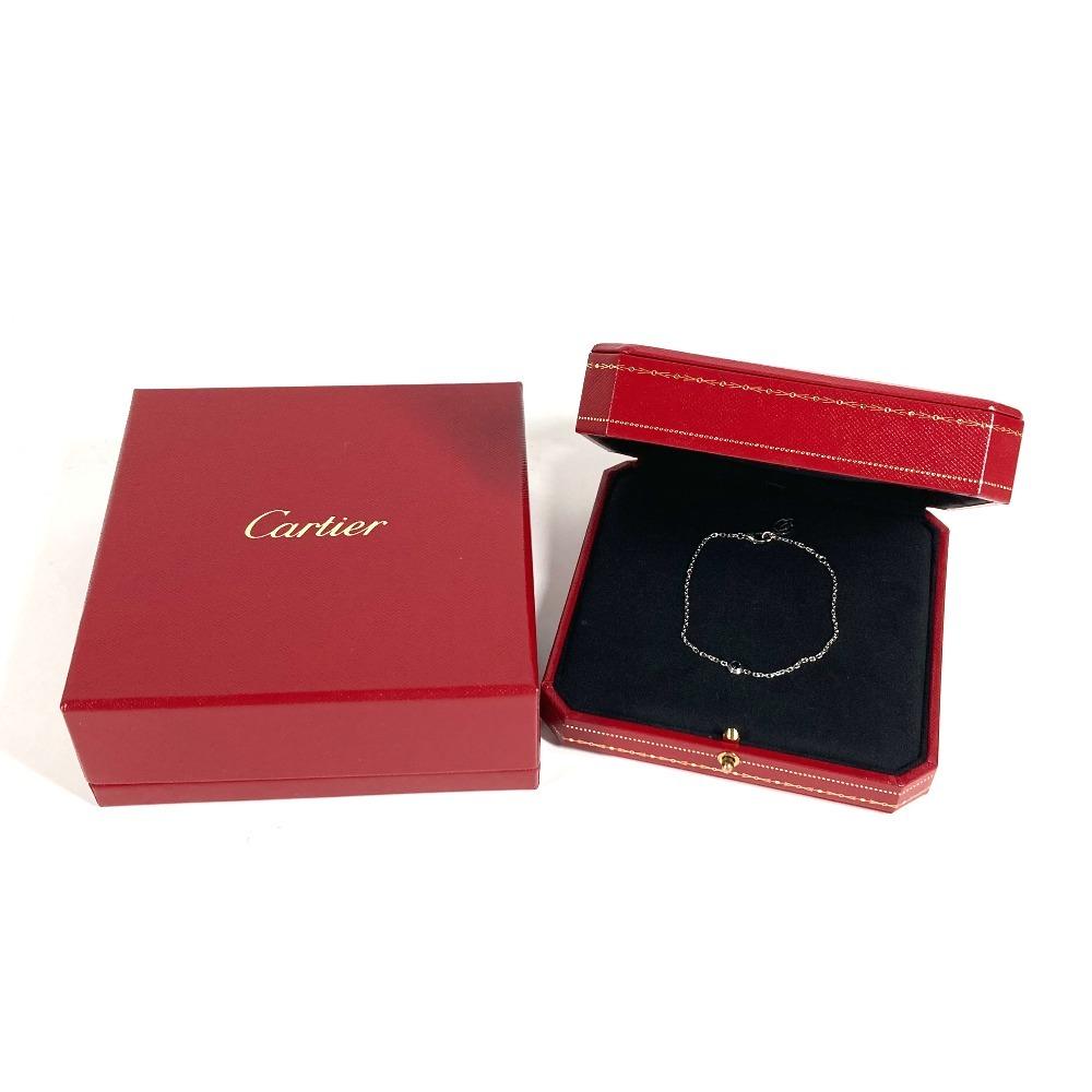 Cartier Gold K18 18K WG Sapphire Leger 1 Point Sapphire Bracelet Au750