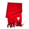 China Red Scarf Warm Logo Natal Year Party Company Activities Imitation Cashmere Shawl Men and Women Winter Solid Color