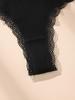 5Pcs Women Thongs Sexy Lace Panties Low Waist Underwear Girls Briefs G-String Breathable Ladies Panty Black Female Lingerie S-XL