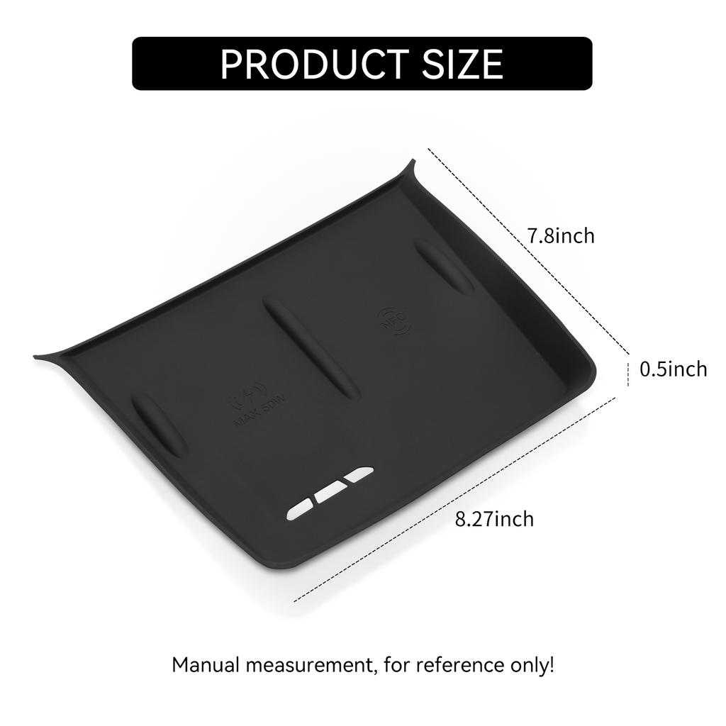 for BYD Sealion 07 EV 2025 2025 Car Anti-Slip Pad Interior Accessories Center Console Silicone Wireless Charging Pad Black