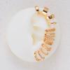 12Pcs Gold Color Cuff Earring Set For Women Non Pierced C-Shaped Crystal Twisted Stackable Cartilage Earrings Trendy Jewelry New