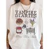 The Vampire Diaries "Damon Salvatore TV-Serie T-Shirt Ganzjahres reiner Baumwolle Lässige Mode Geeignet für Männer und Frauen