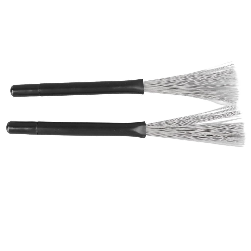 2 stk Ståltråd Trommebørster Teleskopiske Trommestikker Bærbare Trommestikker Perkusjonstilbehør