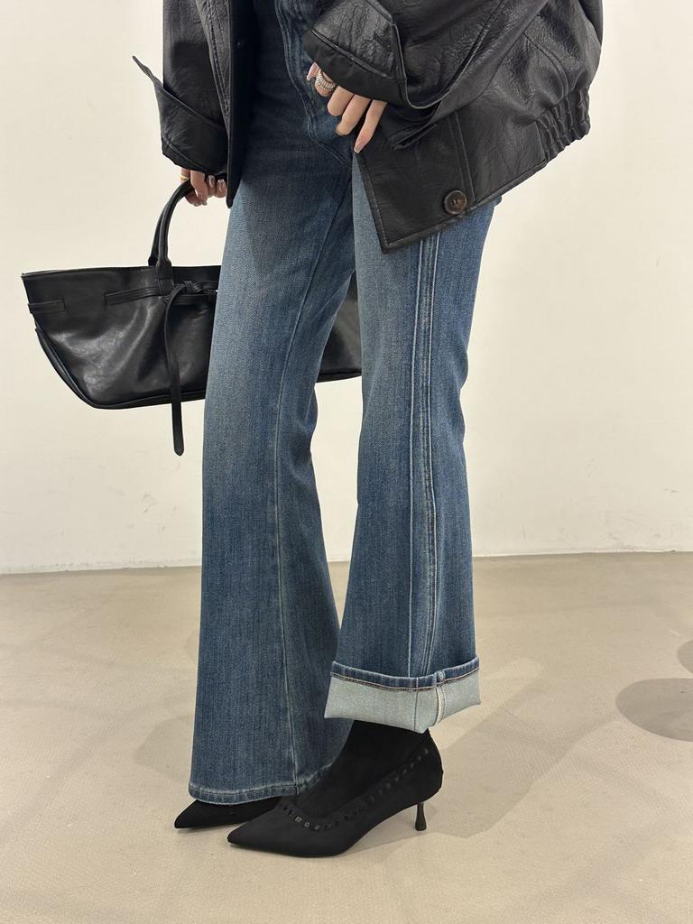 6677-11 rear zipper thick heel short boots women's 2025 autumn and winter new outer wear versatile soft bottom square head Martin boots