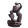 Lila Ton Handwerk Buddha Hand Rückfluss Weihrauch Brenner Teekanne Räucherstäbchenhalter Lotus Räuchergefäß Büro Tee Haus Dekorieren