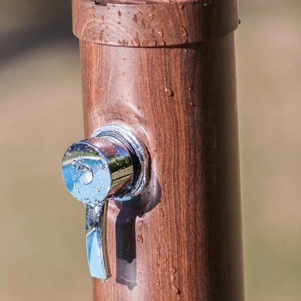 Douche solaire - gre - imitation bois - 9l - non gonflable - douche piscine