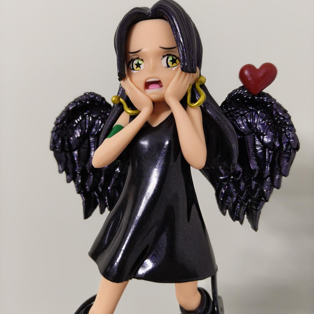Anime One Piece Figure Boa Hancock Sexy Seraphim Black Hancock Statue 23cm PVC statue Collection Model Toys For Children Gifts