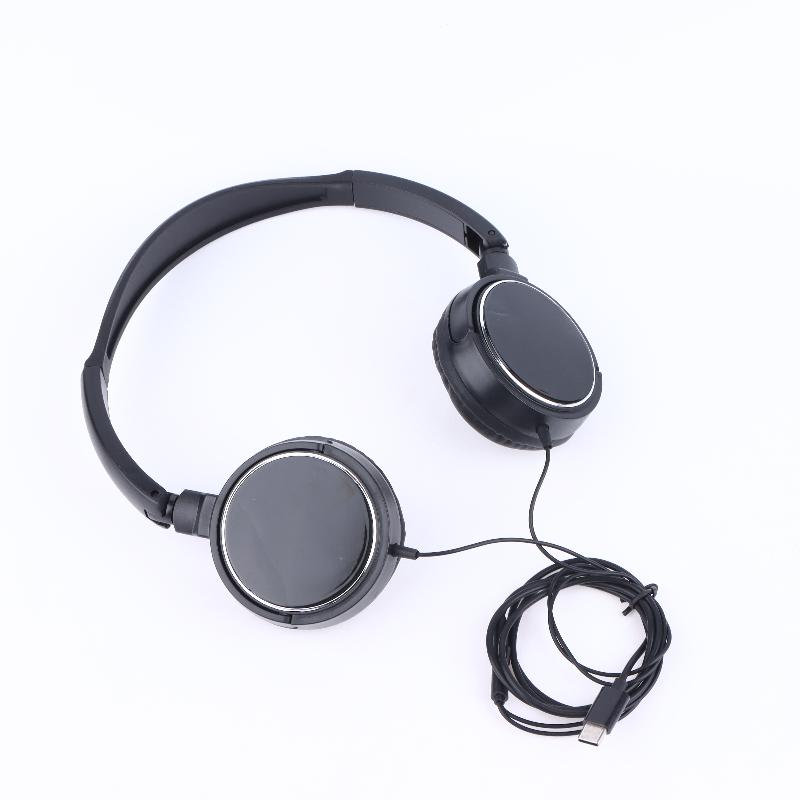 1Pcs 3.5Mm/Type C Bass Stereo Headphones Foldable Adjustable Headband Wired Headphones For Mobile Phone And Computer