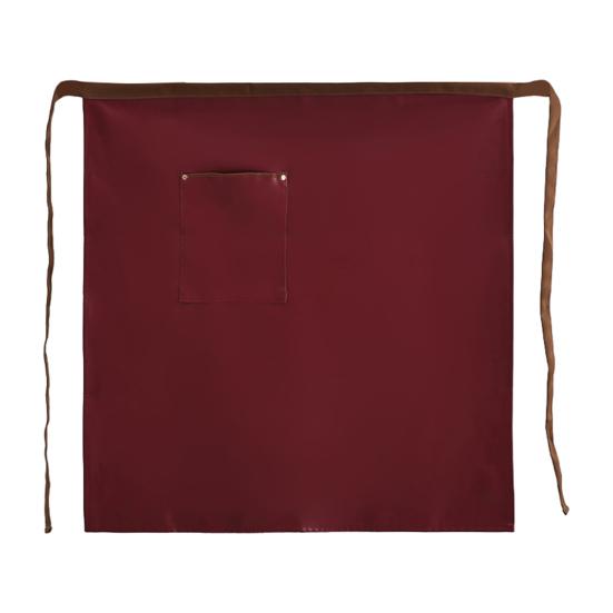 Faux Leather Half Apron for Men Women Waterproof Oil Resistant Cooking Apron with Adjustable Waist Strap Kitchen Fashion Accessory