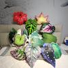 Fully Stuffed Green Leaf Plush Pillow Simulated Soft Plant Cushion Monstera Maple Plushie Peluche Sofa Chair Bed Decor Gift