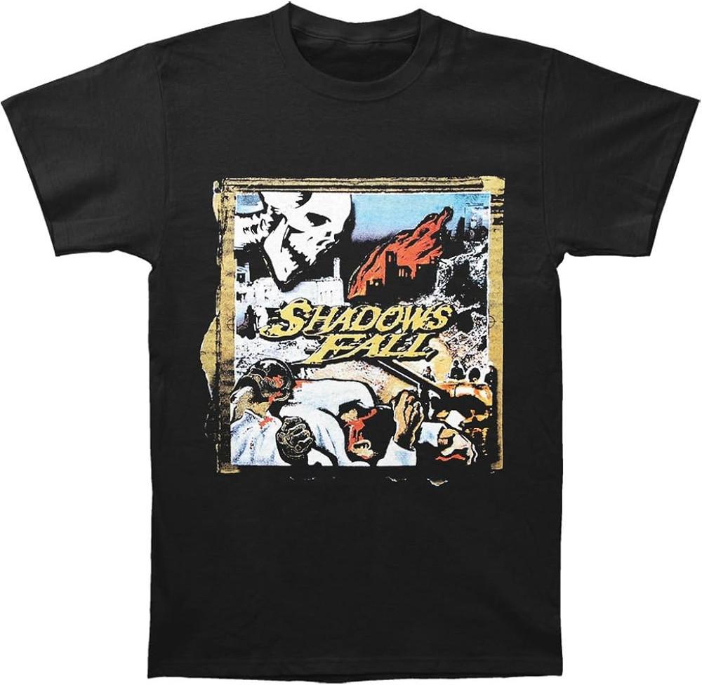 

Мысли без слов Тени падают Музыка Черная футболка Топы Футболка Хлопок L