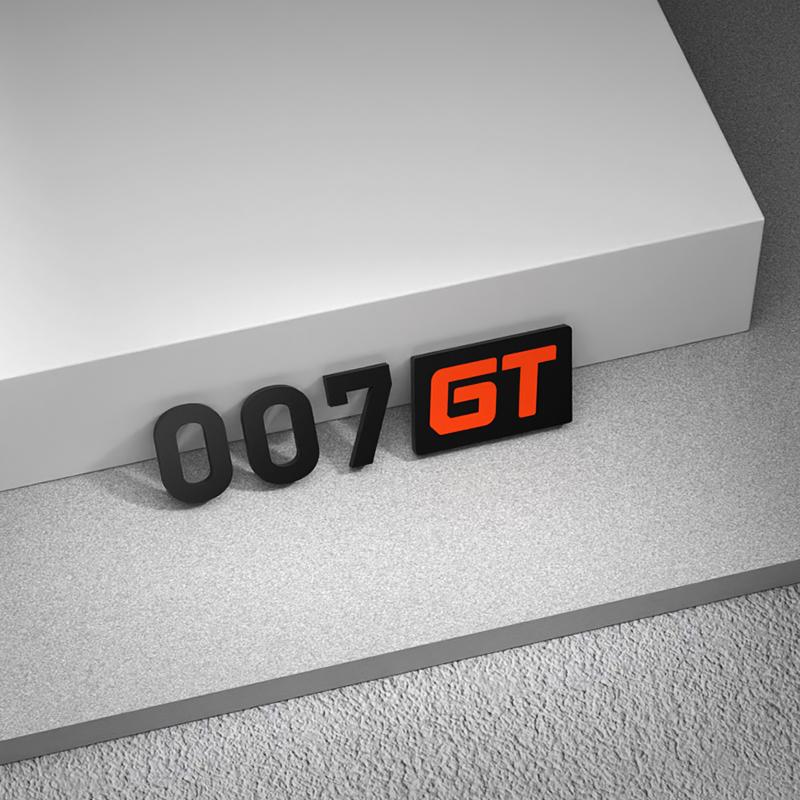 swpzb8 Fit For Zeekr 007GT 001 7X 009 007 Black Emblem Modification Black Warrior Car Rear Emblem Decoration