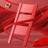 Red Household Multifunctional Four-Step A-Frame Folding Ladder - Ideal Housewarming Gift