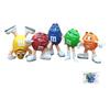 M&M's PVC Figures (Set of 5) + Bonus Pocket Tissues [Parallel Import]