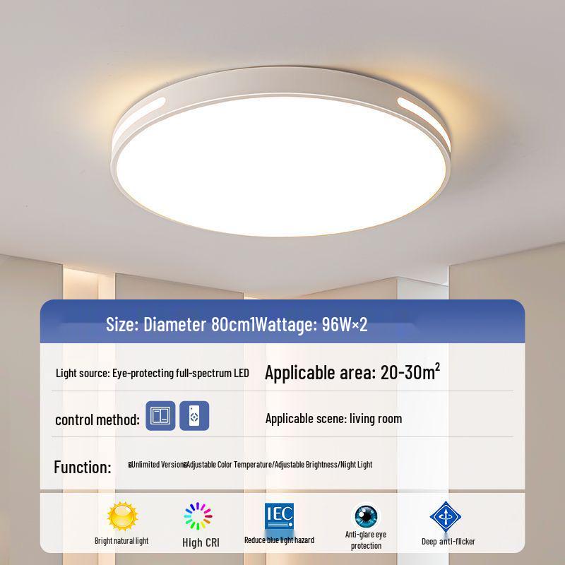 LED Ceiling Light: Ultra-Thin, Modern Round Lighting for Living Room, Bedroom, Dining, and Study Rooms