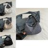 Trendy Korean Style Shoulder Crossbody Pillow Bag For Autumn In Black Khaki Gray White