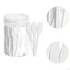 100 Pieces Makeup Spatulas Foundation Mixing Tool Cosmetic Spade Reusable Easy Clean