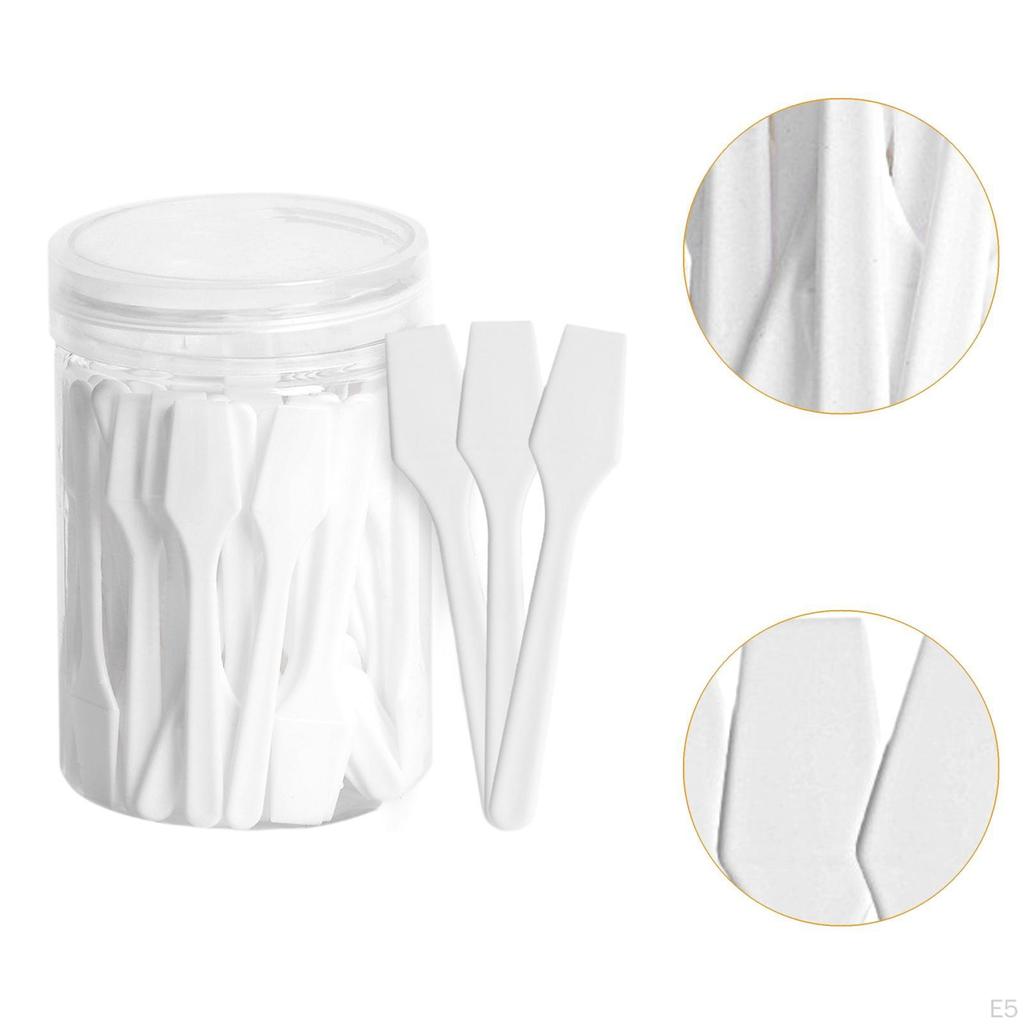 100 Pieces Makeup Spatulas Foundation Mixing Tool Cosmetic Spade Reusable Easy Clean