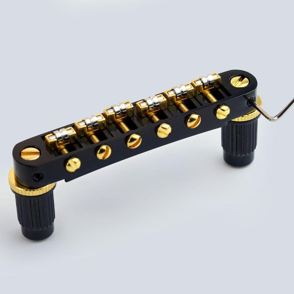 Guyker Tune-O-Matic Rollensattel Gitarrenbrücke für Lp Sg 6-Saiten Gitarren Elektrische Gitarre