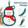 Christmas Cute Kitchen Hand Towel, Thick Hanging Dish Towel, Quick Dry Absorbent Cloth for Holiday Kitchen Decor