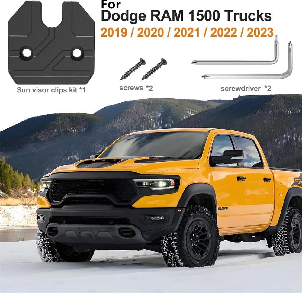

Sun Visor Repair Kit Fits for Dodge RAM 1500 Trucks 2019-2023, 1 Pack Aluminum B
