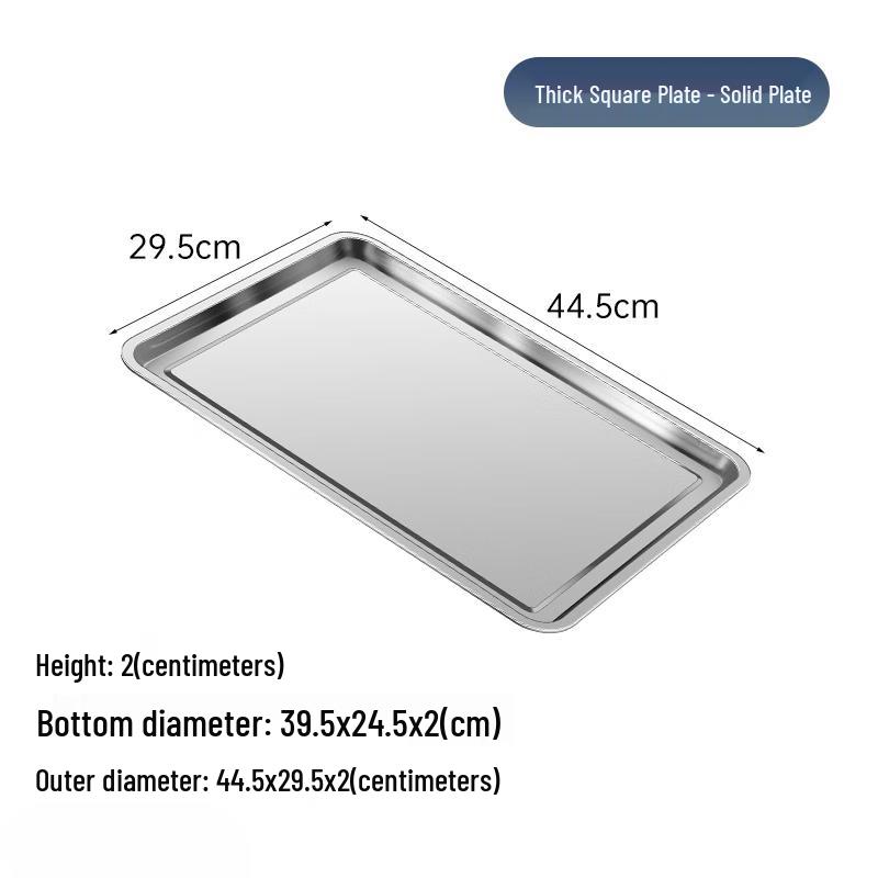 Tangyu Stainless Steel Rectangular Serving Tray