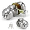 Round Shaped Entrance Lock Doorknob Zinc Alloy Door Knobs Knobset Metal Handle Knob with Key Interior Door Handles
