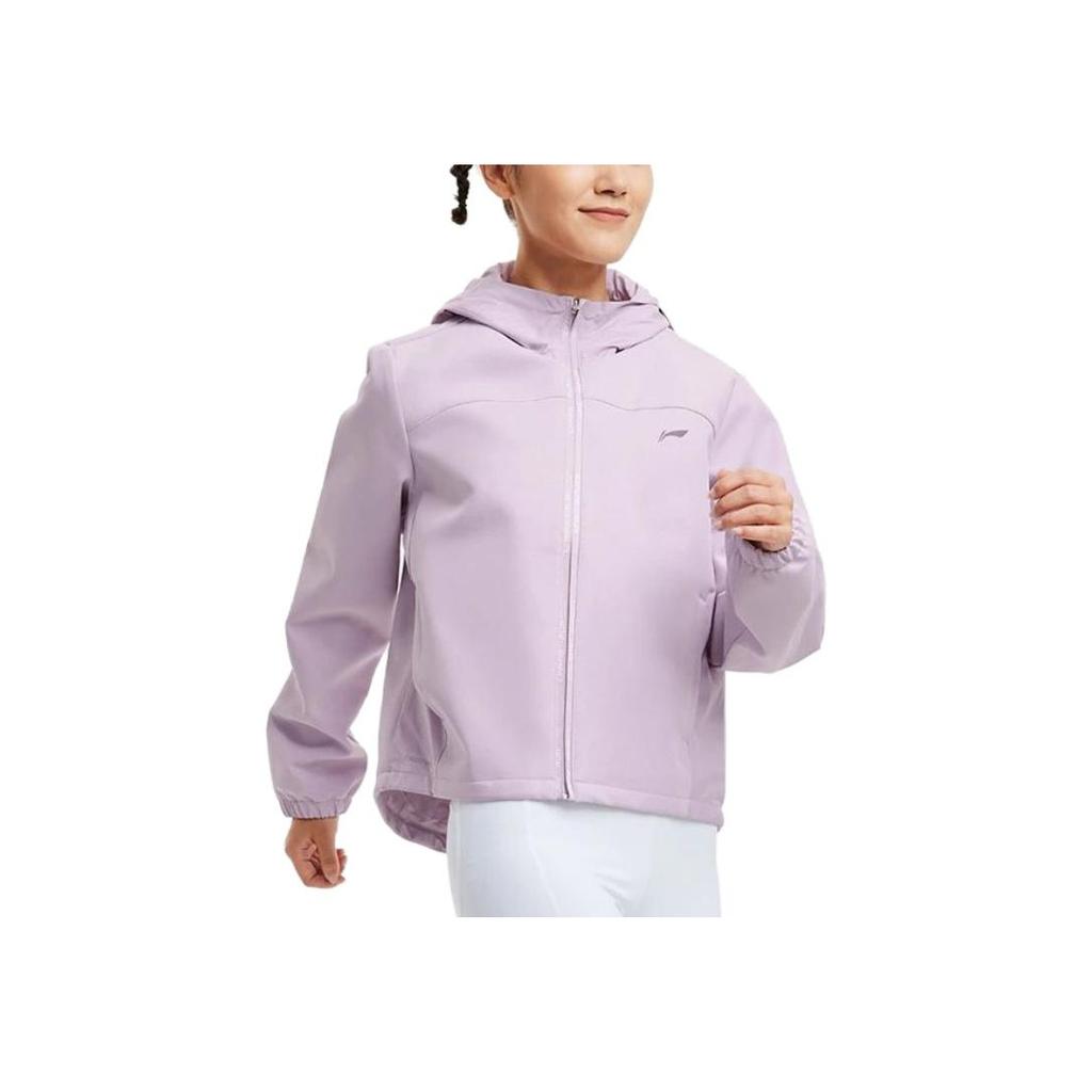 Li Ning Laufserie Einfarbige Reflektierende Sport-Windjacke Damen Oberbekleidung Lila AFDSA26-3