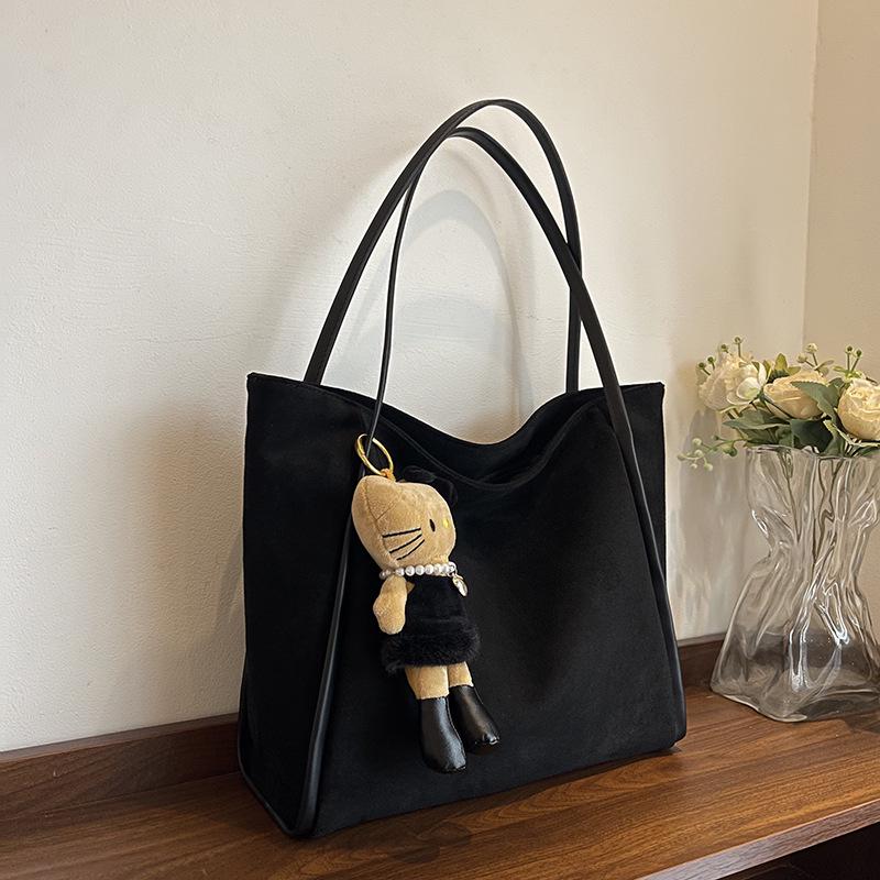 Retro Suede Versatile Shoulder Tote - High-End Fashionable Large Capacity Bag