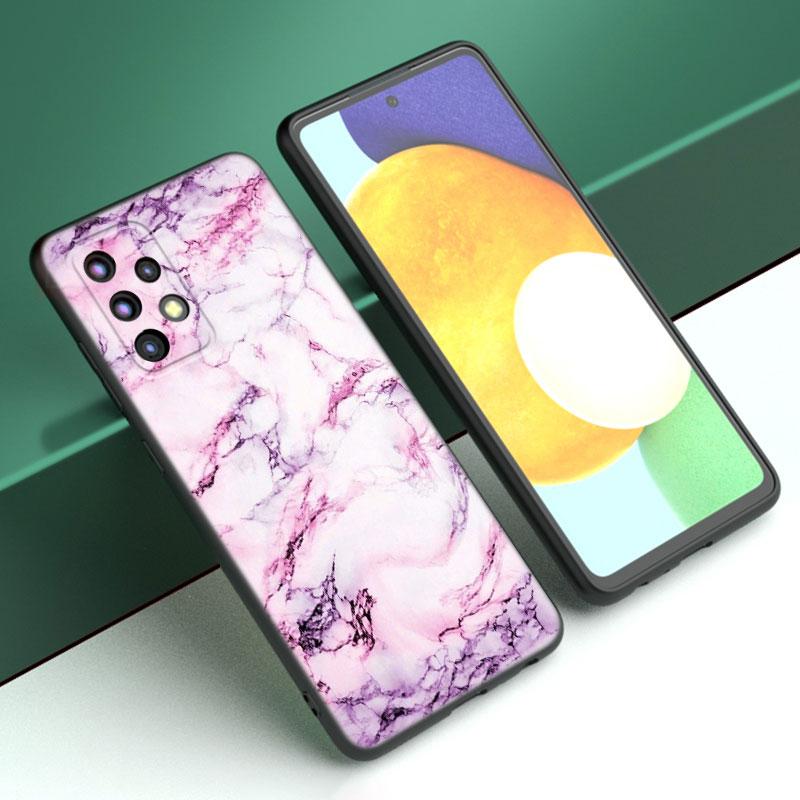 Schwarz-weißer Marmor-Fall für Samsung A04 A21 A30 A50 A52 S A13 A14 A22 A23 A32 A53 A73 5G A11 A12 A31 A33 A51 A70 A71 A72