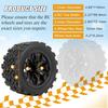 RC Station 12mm Hex RC Wheels and Tires 1/10 Scale RC Truck Tires and Wheels for Traxxas Rustler Stampede 2wd 4x4 vxl Hoss E-Revo Redcat Volcano EPX