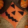 Sturdy Polyester Halloweens Throw Pillowcase With Closure Seasonal Embroidery Sofa Bedroom