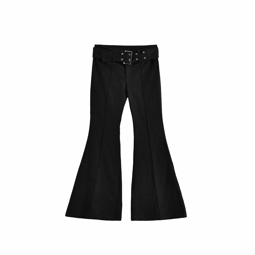 VIONA Y2k Retro Emo Anni 2000 Pantaloni Neri a Zampa da Donna Streetwear Moda Pantaloni Harajuku Larghi Pantaloni Yoga Estetica Anni '90