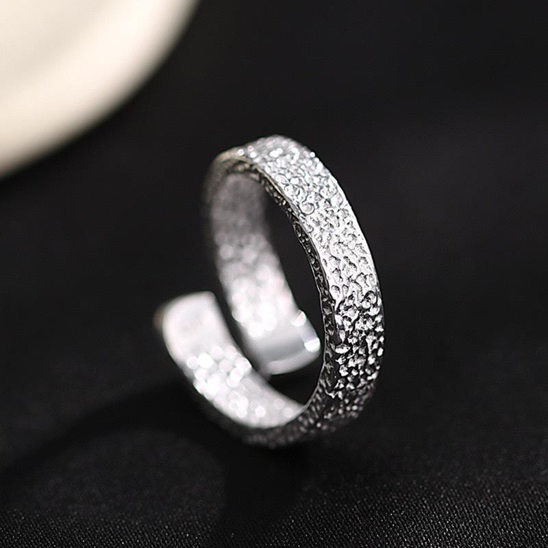 Hammered Textured Open Ring Unisex Fashionable High End Personalized Versatile Index Finger Band