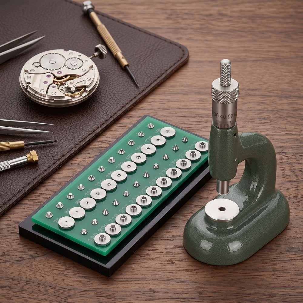 4Mm&4Mm Watch Repair Tool With Micrometric Screw Watch Back Case Closer  Watchmaking