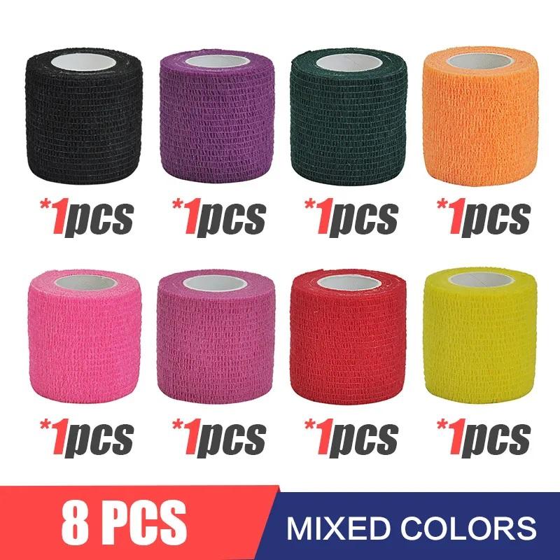 

8/40 шт. 2,5/5/7,5/10/15 см*4,8 м Марлевый спортивный бинт Самоклеящийся Дышащий Эластичный Бинт для Фиксации Пальца Запястья Ноги 2.5cmX4.8m