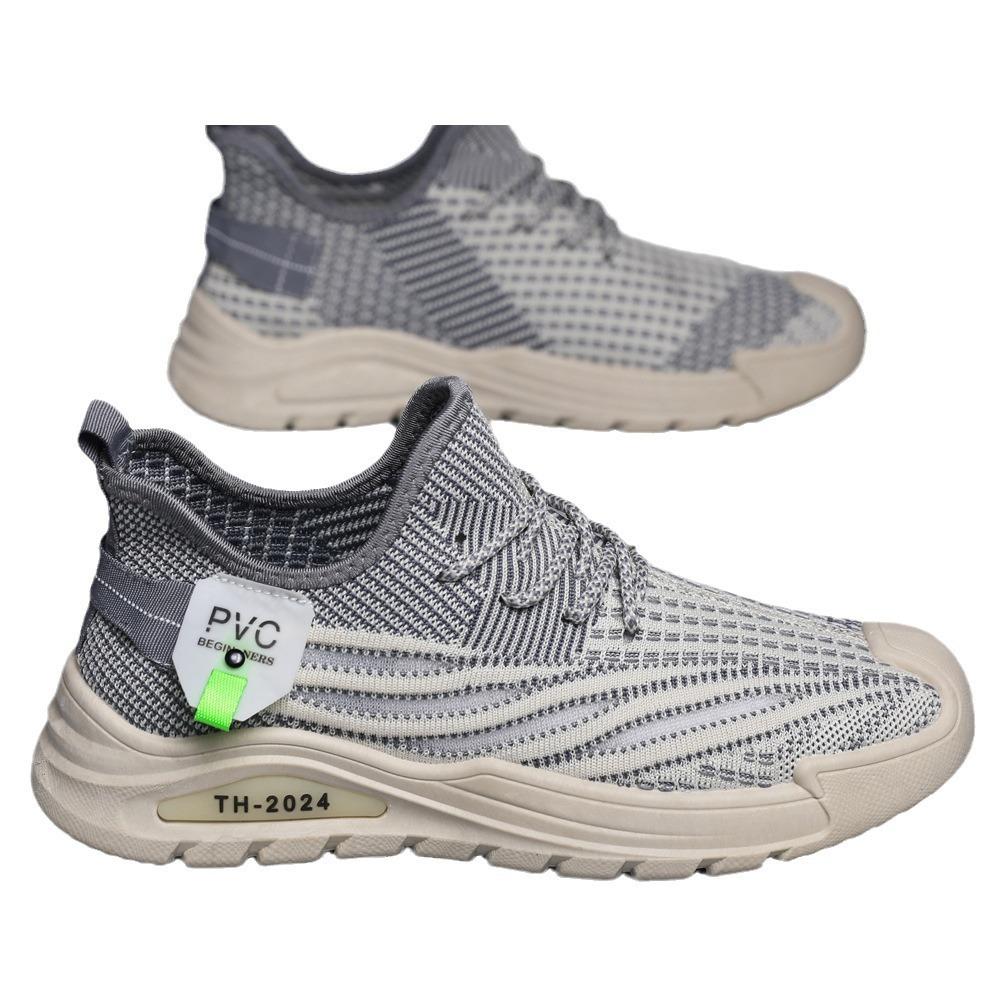 Men's shoes autumn new mesh sports mesh shoes 2025 summer breathable men's work soft sole casual running trendy shoes