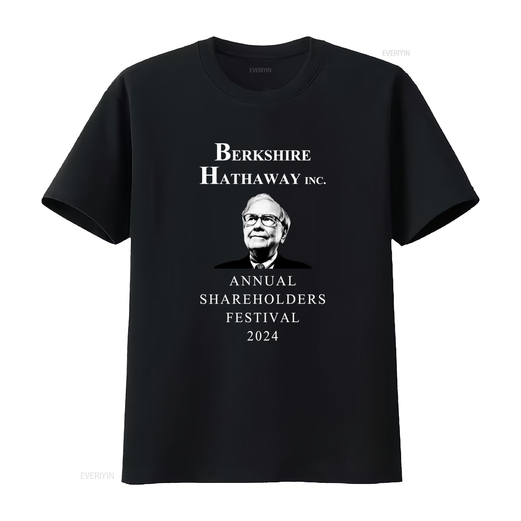 

Berkshire Hathaway Annual Shareholders Festival 2024 T Shirt Warren Buffett Fan Investment Brk Apparel vintage Washed fashion 4XL