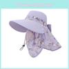 Summer Sun Protection Hat With Wide Brim And Removable Face Shield For Outdoor Activities