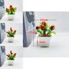 Artificial Fruit Bonsai Arrangement With Plastic Flowers And Miniature Plant Decor For Living Room