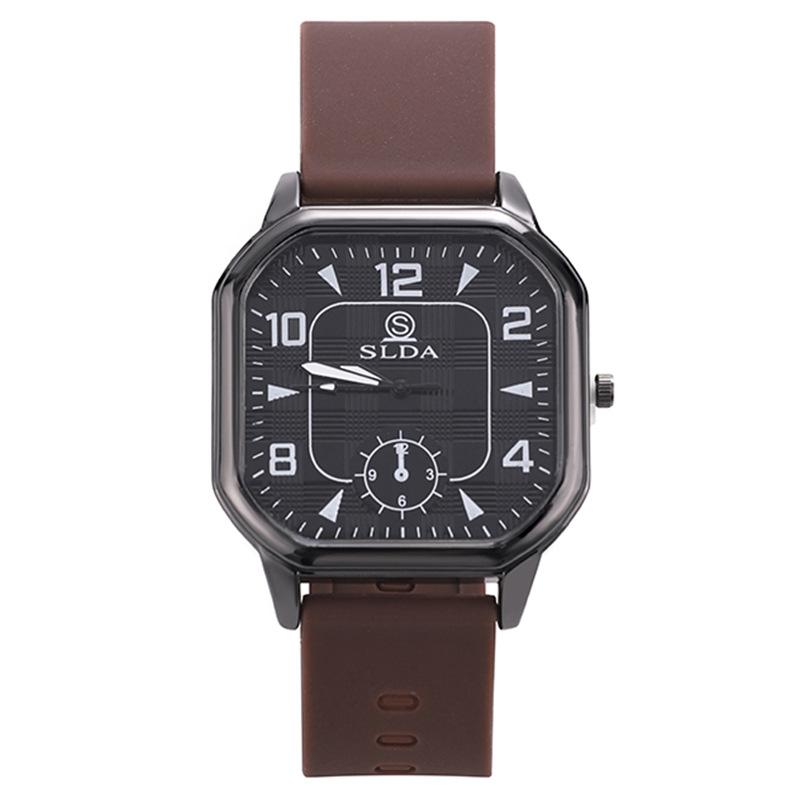 Trendy Personality Men S Watch Vintage Belt Quartz Watch Men S Fashion Square Case Student Watch