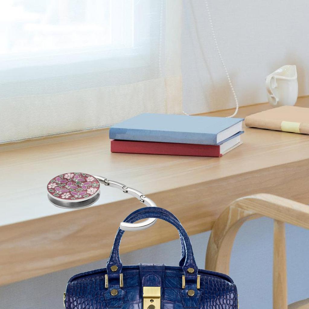 Practical Folding Handbag Hook Portable for Business Traveler and Student Strong Load Bearing Large Capacity Designs