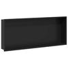 Mensola per Doccia Nera 75 x 30 x 9.5 cm Acciaio Inossidabile