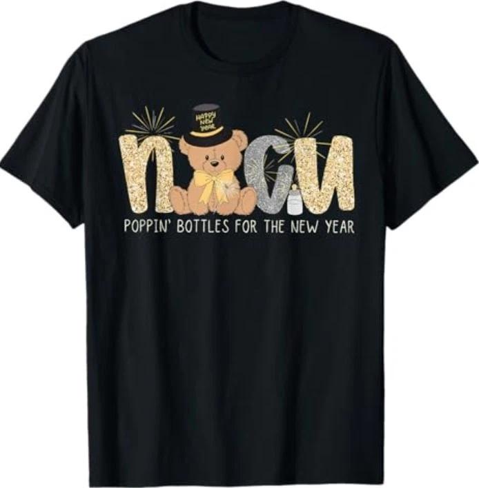 

Cute New Year Teddy Bear NICU Nurse Mother Baby Unit T-Shirt 2XL