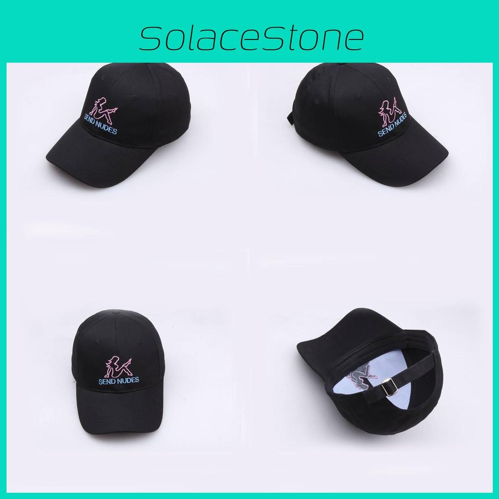 Embroidery Letter Send Nudes Women Pure Cotton Baseball Cap Outdoor Sun Hat